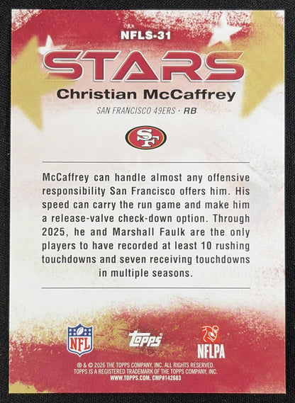 Christian McCaffrey 2026 Topps NFL Stars 49ers