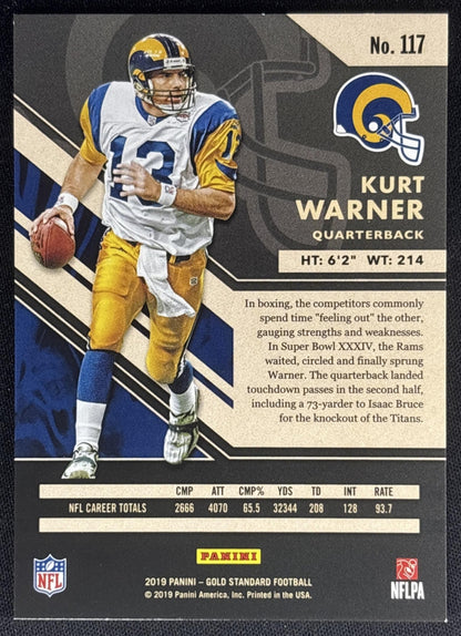 Kurt Warner 2019 Panini Gold Standard /99 Rams Sports Trading Card