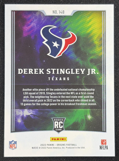 Derek Stingley Jr. 2022 Panini Origins Texans Sports Trading Card