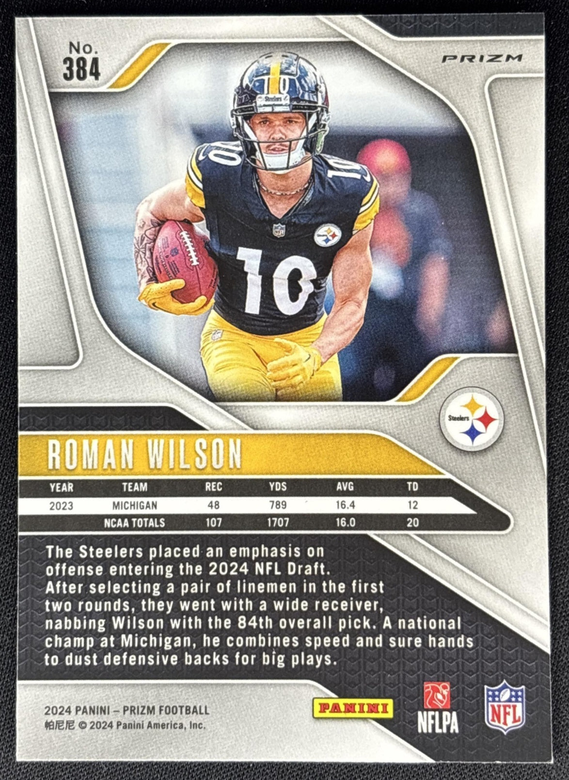 Roman Wilson 2024 Panini Prizm Green Wave