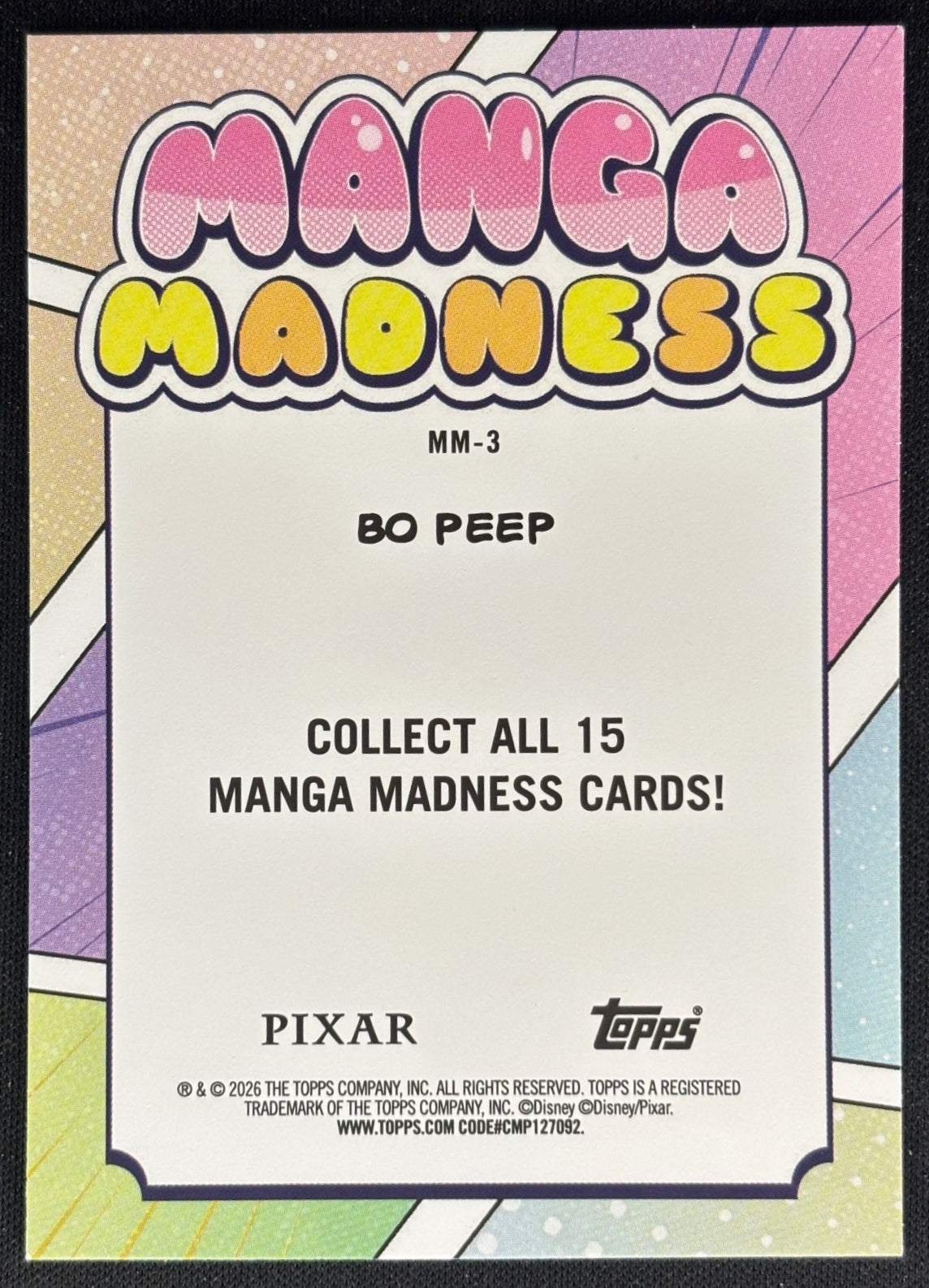 Bo Peep 2026 Topps Disney Neon Manga Madness | Wayne Collection