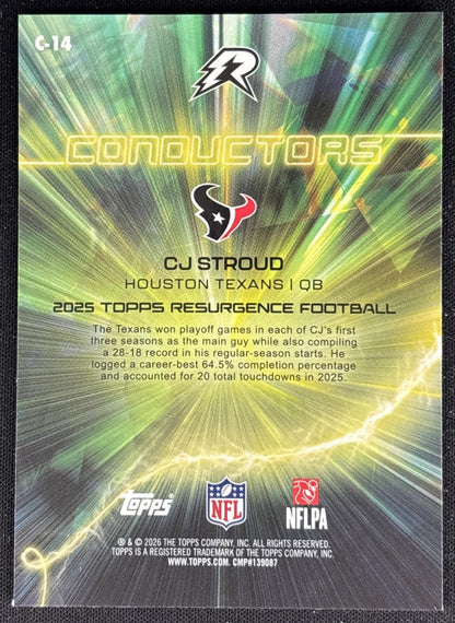 CJ Stroud 2025 Topps Resurgence Conductors Texans