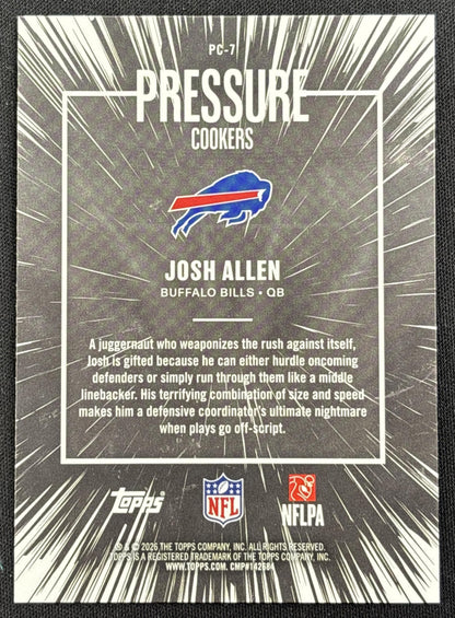 Josh Allen 2026 Topps Pressure Cookers Bills Buffalo Bills