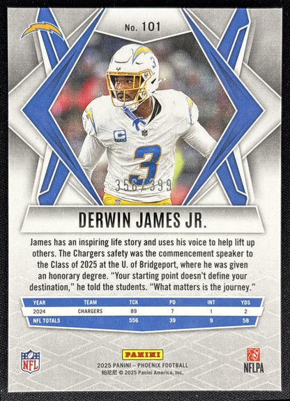 Derwin James Jr. 2025 Panini Phoenix Red Winter Prizm /399 Chargers