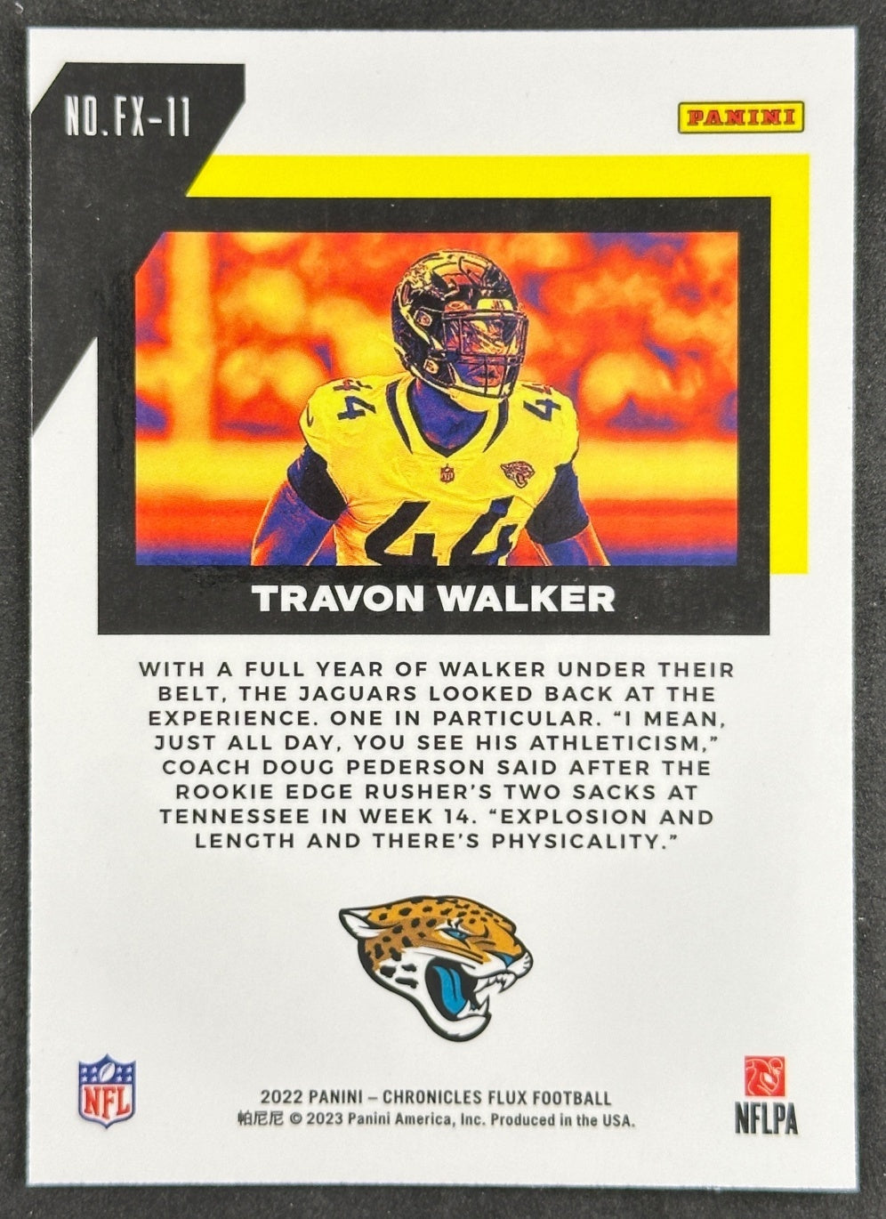 Travon Walker 2022 Chronicles Flux Rookies Jaguars