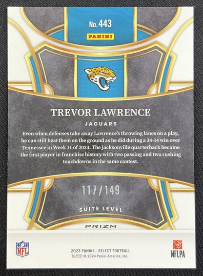 Trevor Lawrence 2023 Panini Select Tri Color Prizms /149 Jaguars Jacksonville Jaguars