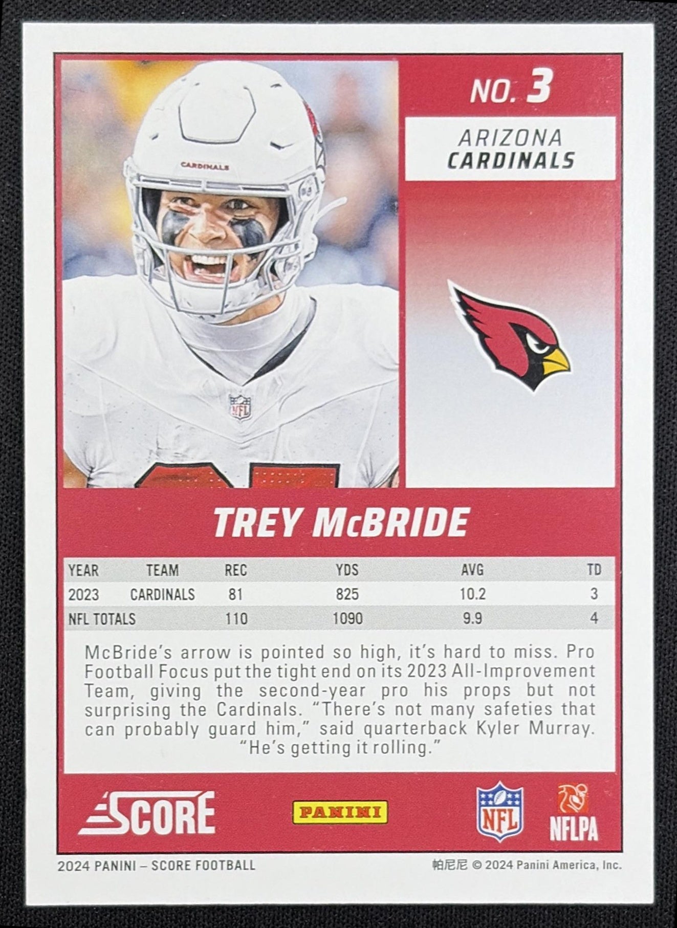 Trey McBride 2024 Panini Score Dots Gold /240 Cardinals