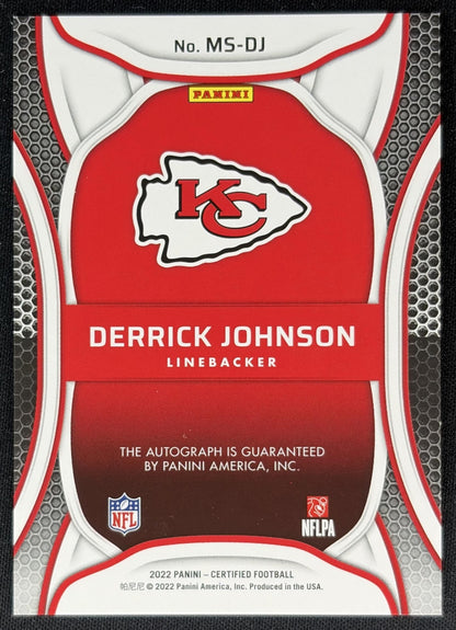 Derrick Johnson 2022 Panini Certified Mirror Signatures Bronze /99 Chiefs Sports Trading Cards