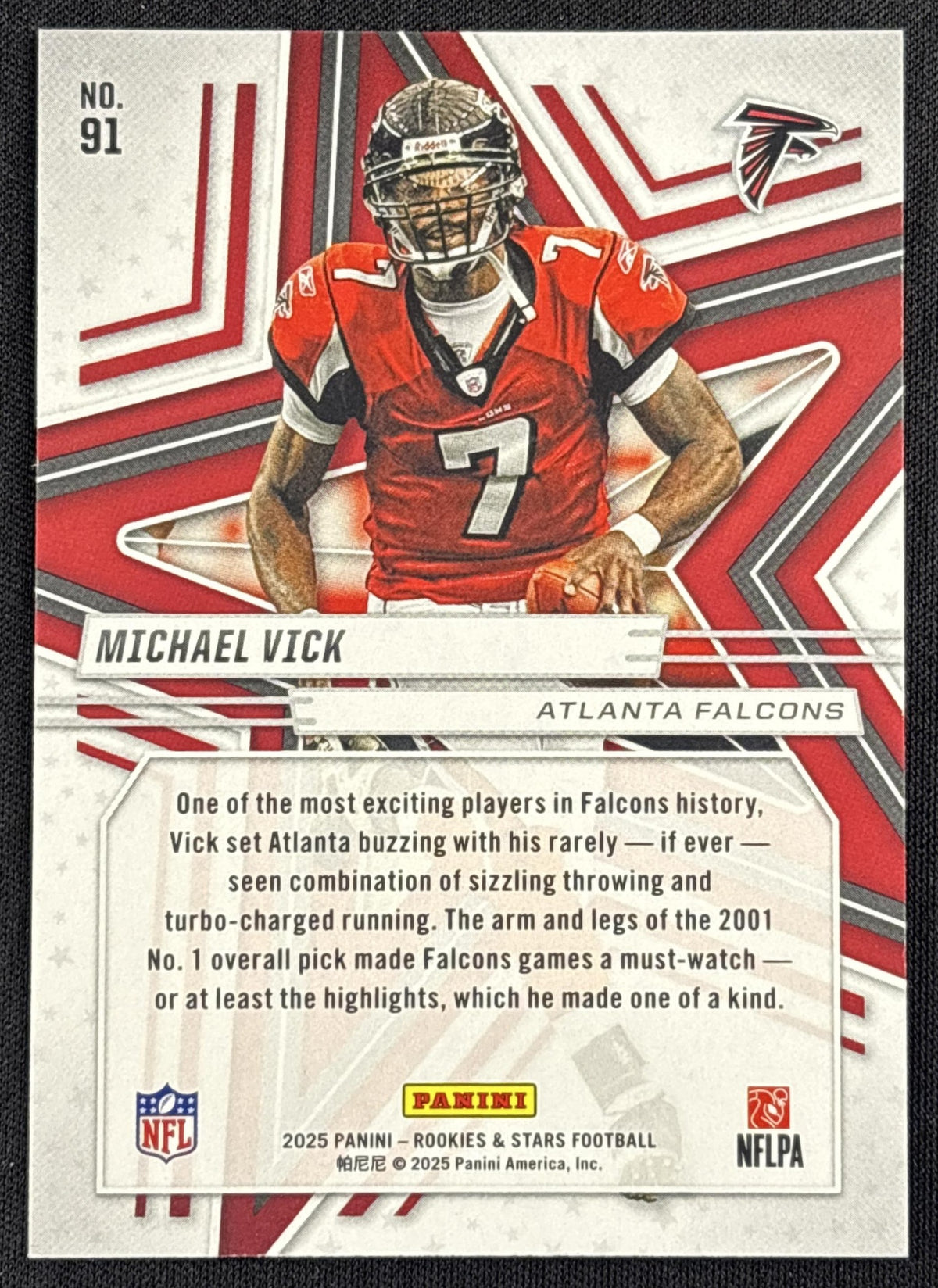 Michael Vick 2025 Panini Rookies & Stars Purple /999 Falcons Atlanta Falcons