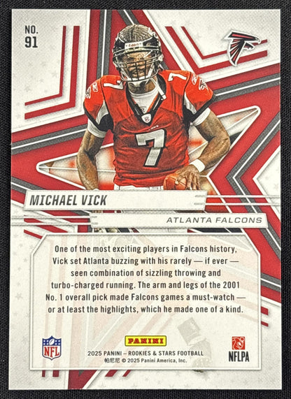 Michael Vick 2025 Panini Rookies & Stars Purple /999 Falcons Atlanta Falcons