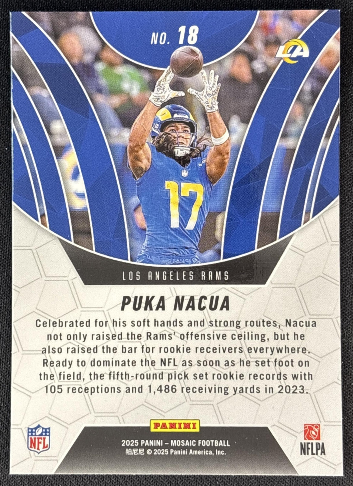 Puka Nacua 2025 Panini Mosaic Elevate Mosaic Prizm Rams