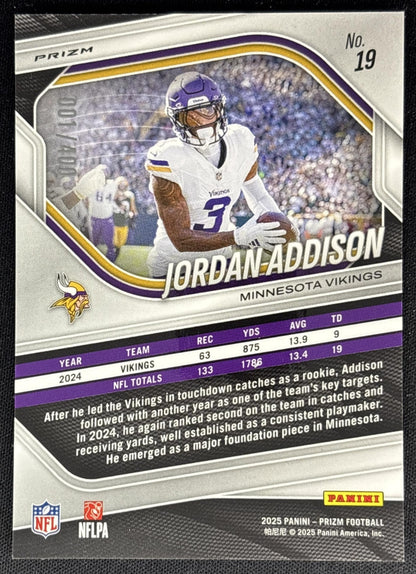 Jordan Addison 2025 Panini Prizm Pandora /400 Vikings