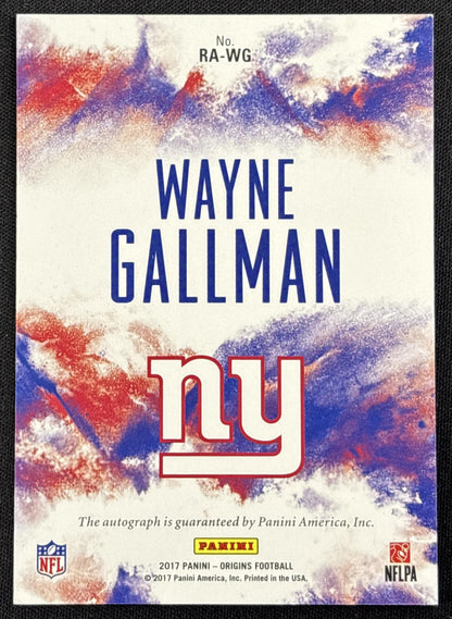 Wayne Gallman 2017 Panini Origins Rookie Auto Giants