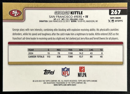 George Kittle 2025 Topps Chrome 49ers