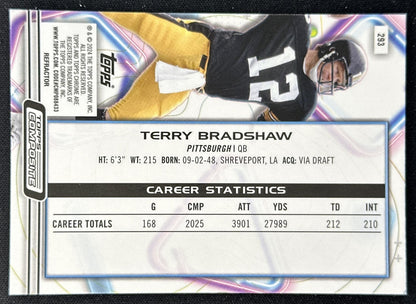 Terry Bradshaw 2023 Topps Composite Cosmic Chrome Refractor Steelers back