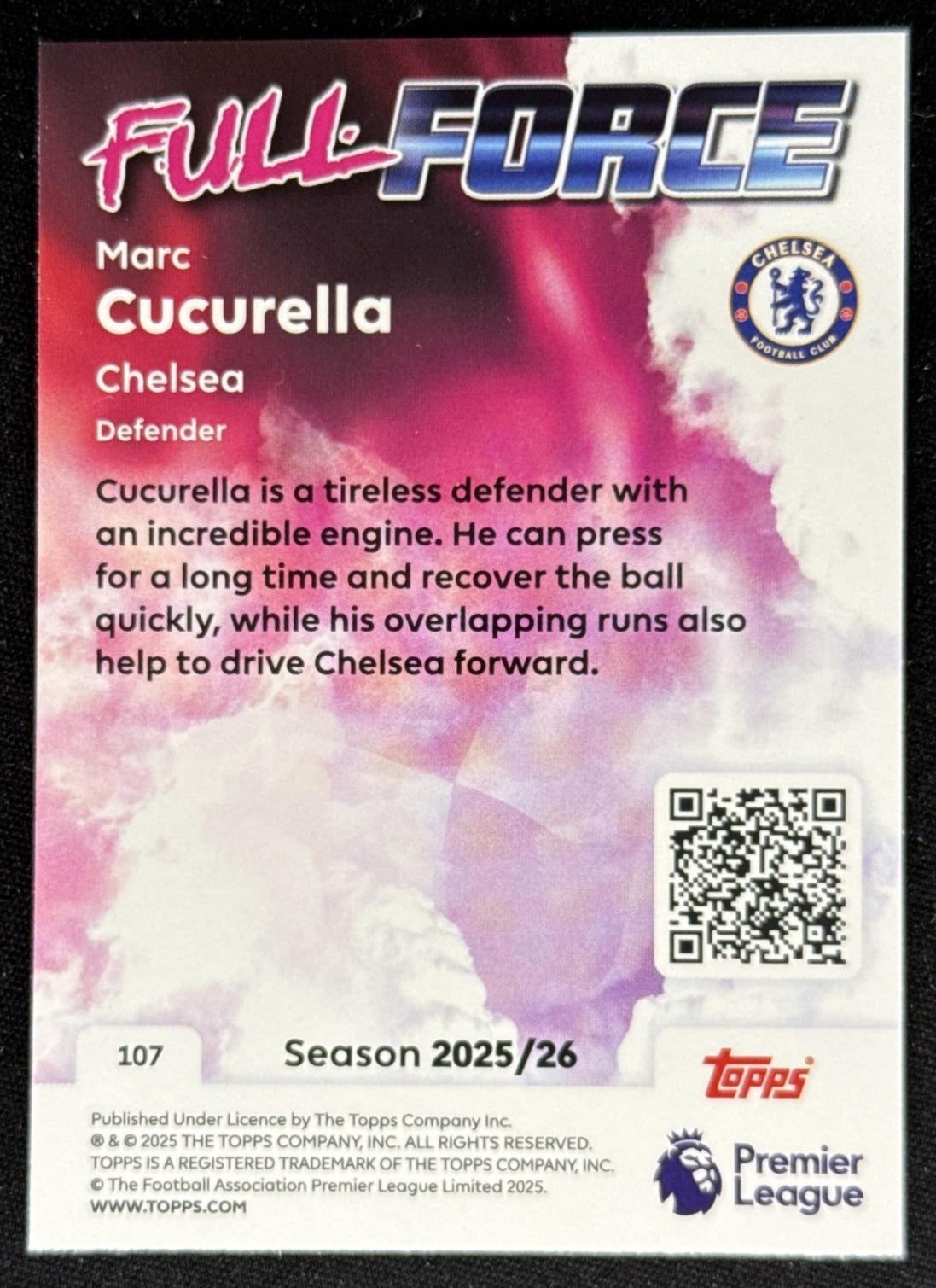 Marc Cucurella 2025 Topps Premier League Sports Trading Card