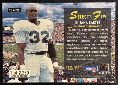 Ki-Jana Carter 1995 Pinnacle Select Certified Few Bengals back