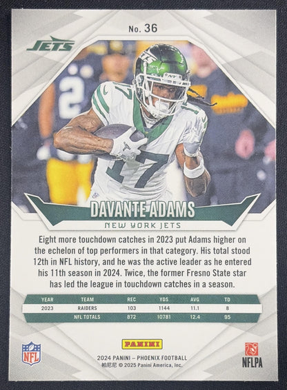 Davante Adams 2024 Panini Phoenix International Jets New York Jets