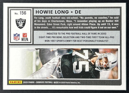 Howie Long 2025 Panini Donruss Season Stat Line /130 Raiders