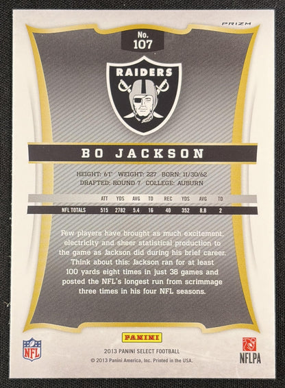 Bo Jackson 2013 Panini Select Prizm Raiders Los Angeles Raiders