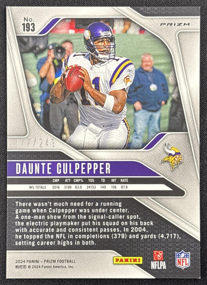 Daunte Culpepper 2024 Panini Prizm Orange /249 Vikings