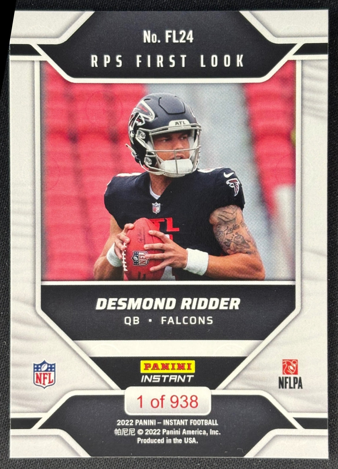 Desmond Ridder 2022 Instant NFL RPS First Look Falcons Sports Trading Card