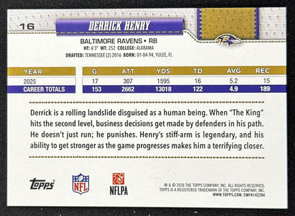 Derrick Henry 2026 Topps Flagship Fanatics Foil Ravens