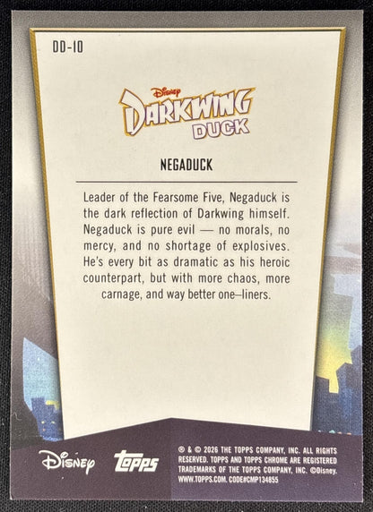 Negaduck 2026 Topps Chrome Disney Darkwing Duck 35th Anniversary Back