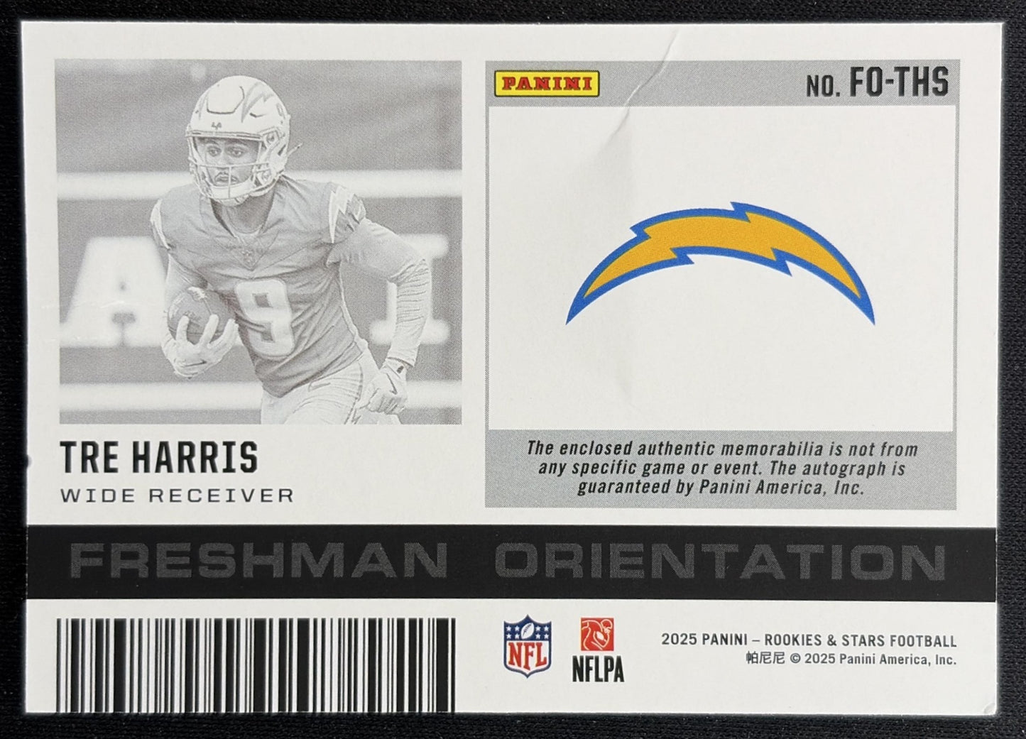 Tre Harris 2025 Panini Rookies & Stars Freshman Orientation /99 Chargers Sports Trading Cards