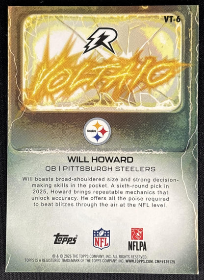 Will Howard 2025 Topps Resurgence Voltaic Steelers