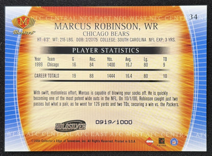 Marcus Robinson 2000 Collector's Edge Masters HoloSilver /1000 Bears