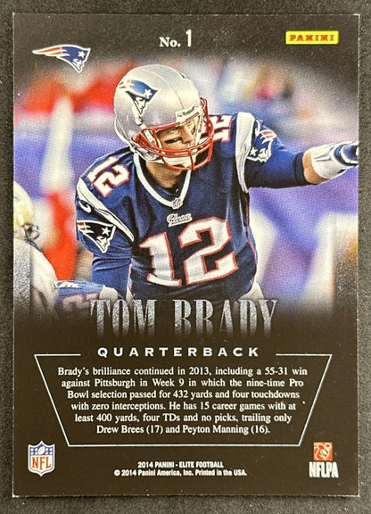 Tom Brady 2014 Panini Elite Legends of the Fall Patriots