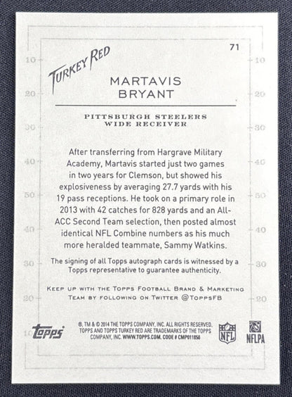 Martavis Bryant 2014 Topps Turkey Red Auto Steelers