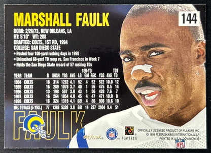 Marshall Faulk 1999 Dominion Rams Sports Trading Card