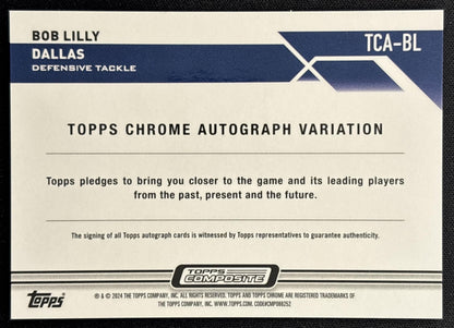 Bob Lilly 2024 Topps Composite Auto /150 Cowboys back