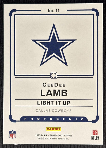 CeeDee Lamb 2025 Panini PhotoGenic Light It Up