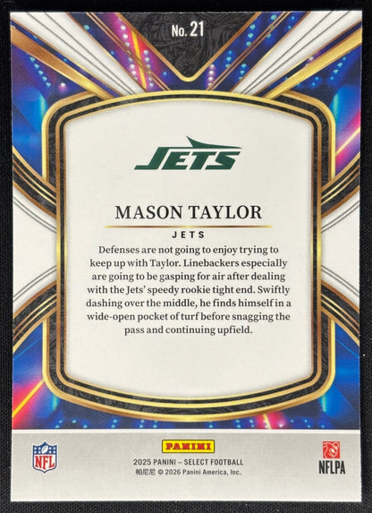 Mason Taylor 2025 Select Future Jets Sports Trading Card