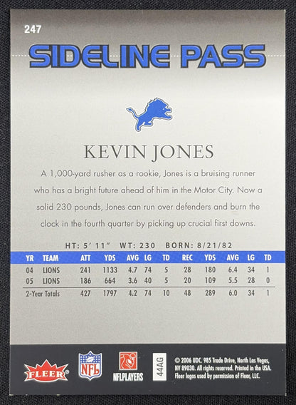 Kevin Jones 2006 Fleer Flair Showcase /999 Lions