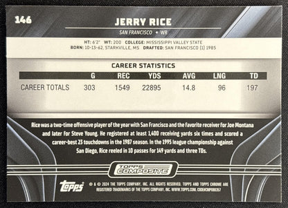 Jerry Rice 2023 Topps Composite 49ers back