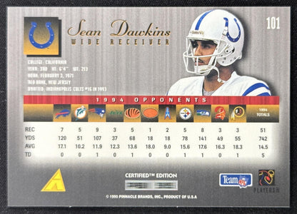 Sean Dawkins 1995 Pinnacle Select Certified Colts