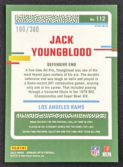 Jack Youngblood 2023 Panini Donruss Optic Wave Prizm /300 Rams