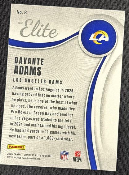 Davante Adams 2025 Panini Donruss Elite The Blue /75 Rams
