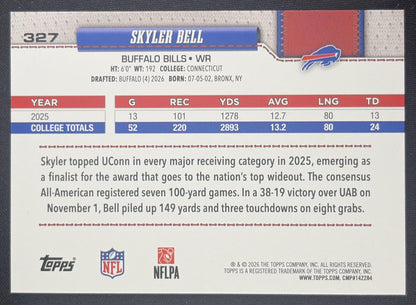 Skyler Bell 2026 Topps Holo Foil Bills