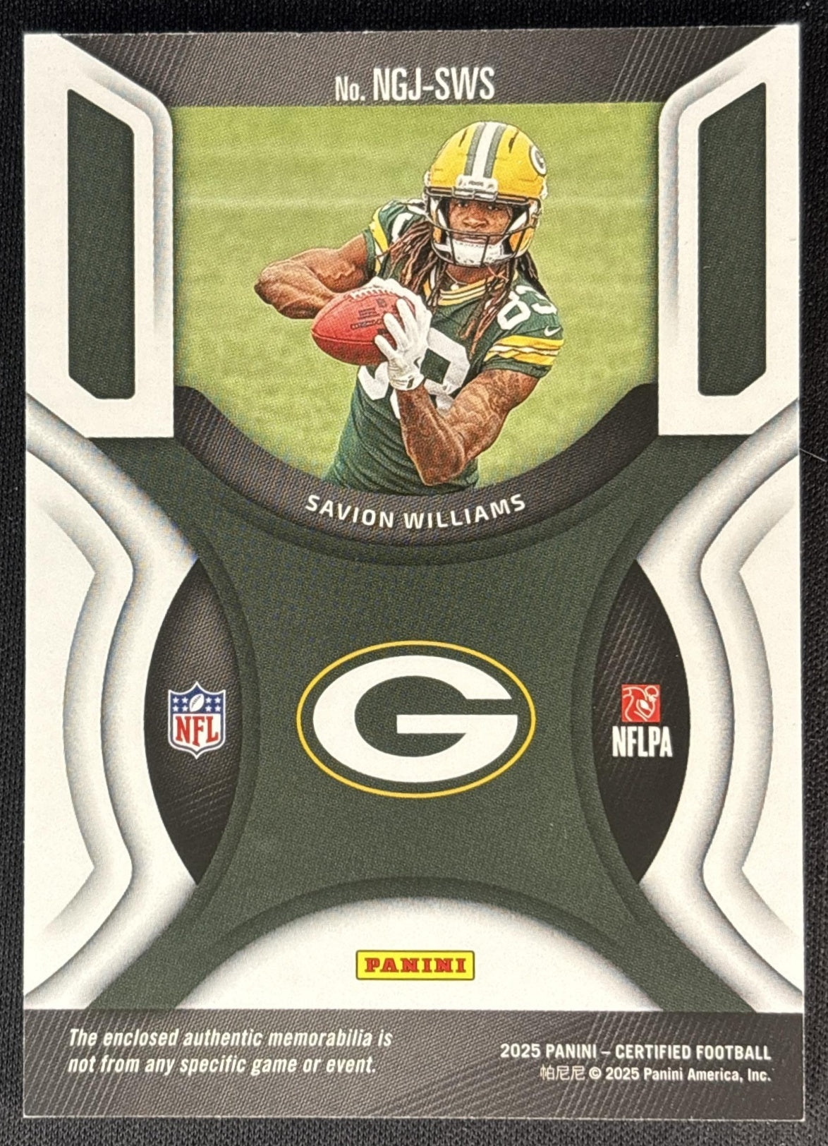 Savion Williams 2025 Certified New Generation Jerseys Mirror Pink /299 Packers