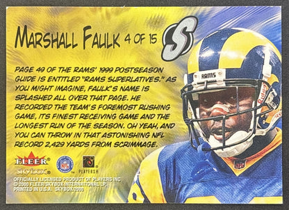 Marshall Faulk 2000 Skybox Superlatives Rams