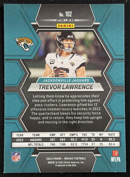 Trevor Lawrence 2023 Panini Mosaic Camo Pink Mosaic Jaguars Sports Trading Card