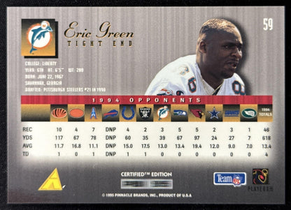 Eric Green 1995 Pinnacle Select Certified Dolphins