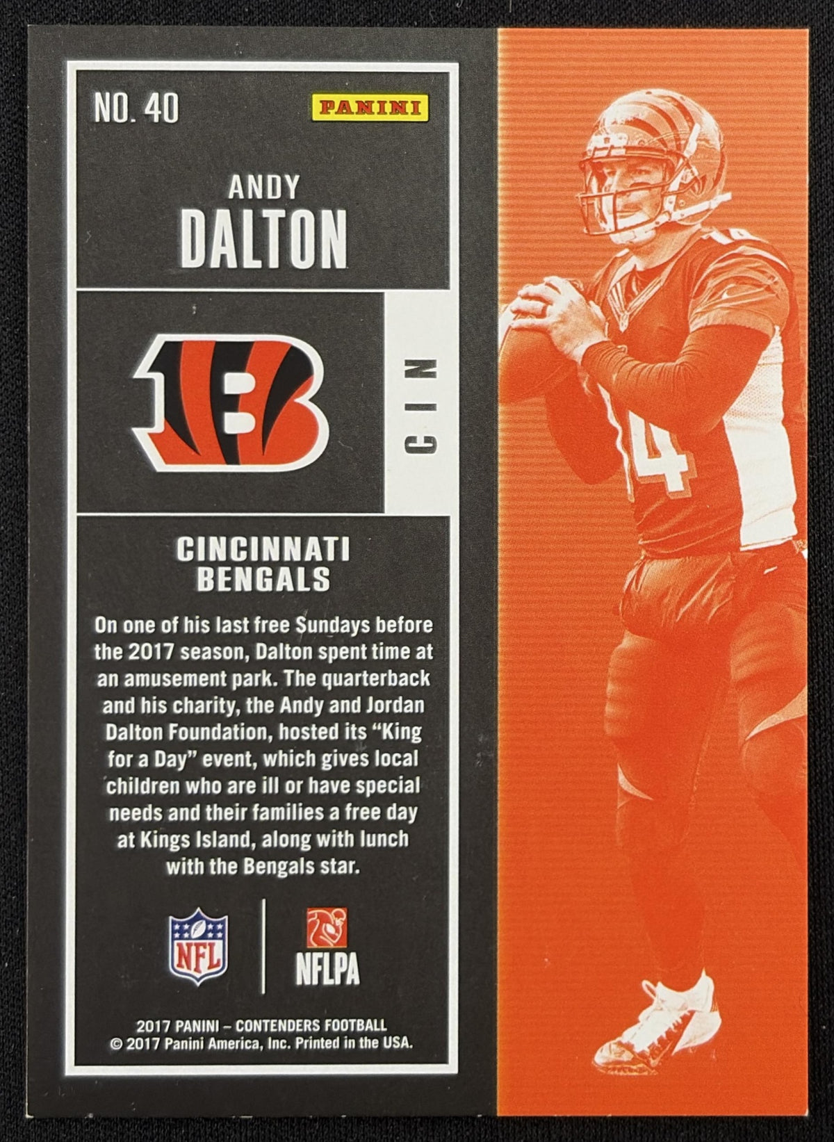 Andy Dalton 2017 Panini Contenders Playoff Ticket /249 Bengals