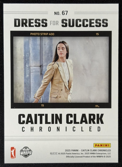 Caitlin Clark 2025 Panini Chronicled Dress For Success Fever 67 Sports Trading Card
