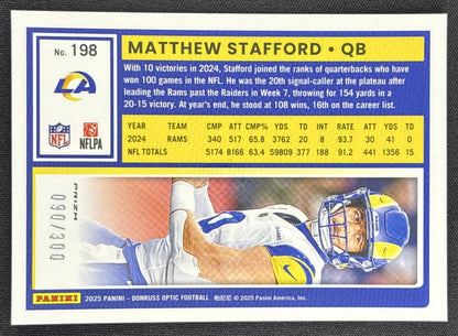 Matthew Stafford 2025 Panini Donruss Optic Wave Prizm /300 Rams